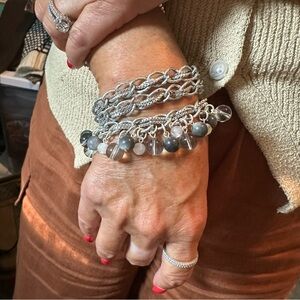 Nicole Miller Elegant Silver and‎ Gray Bracelet NWT
